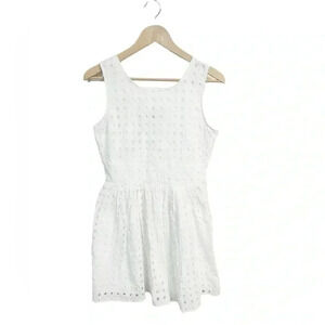 Jack Women’s White Lined Eyelet Mini Dress Sz. 6